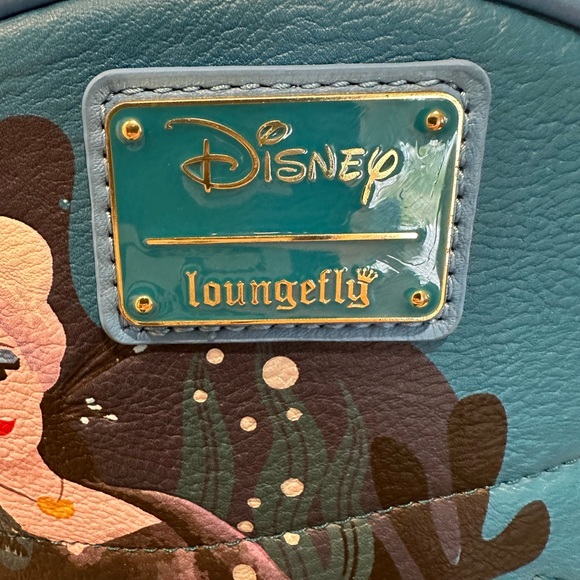 NWT Disney’s Little Mermaid Loungefly Mini-Backpack, Blue. main image 11